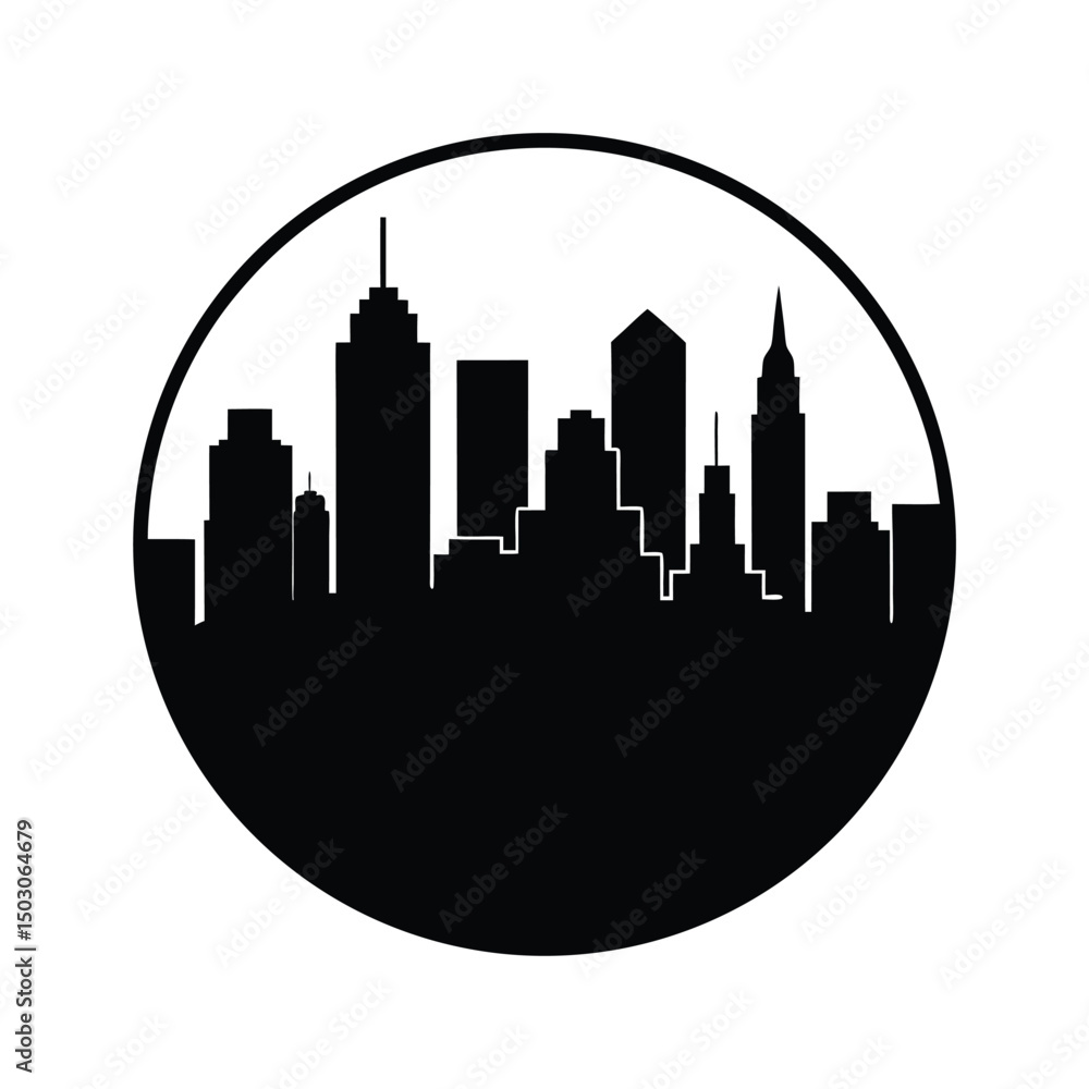 Naklejka premium Skyline Vector Silhouette