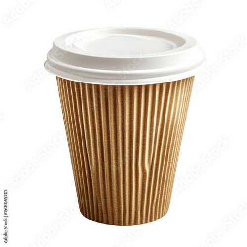Wallpaper Mural A coffee cup with white lid isolated on transparent background Torontodigital.ca