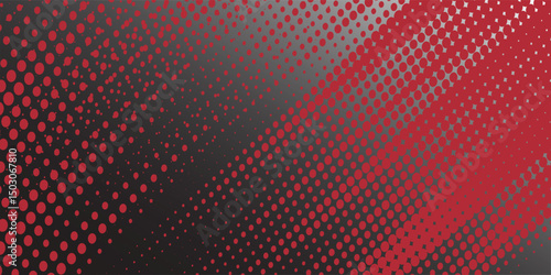 Red halftone dots blue color pattern gradient grunge texture background. Dot pop art comic sport style good