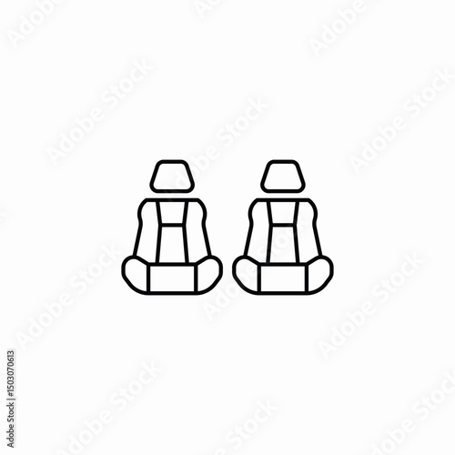 car seats icon sign vector