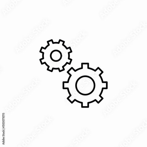 gear engine icon sign vector