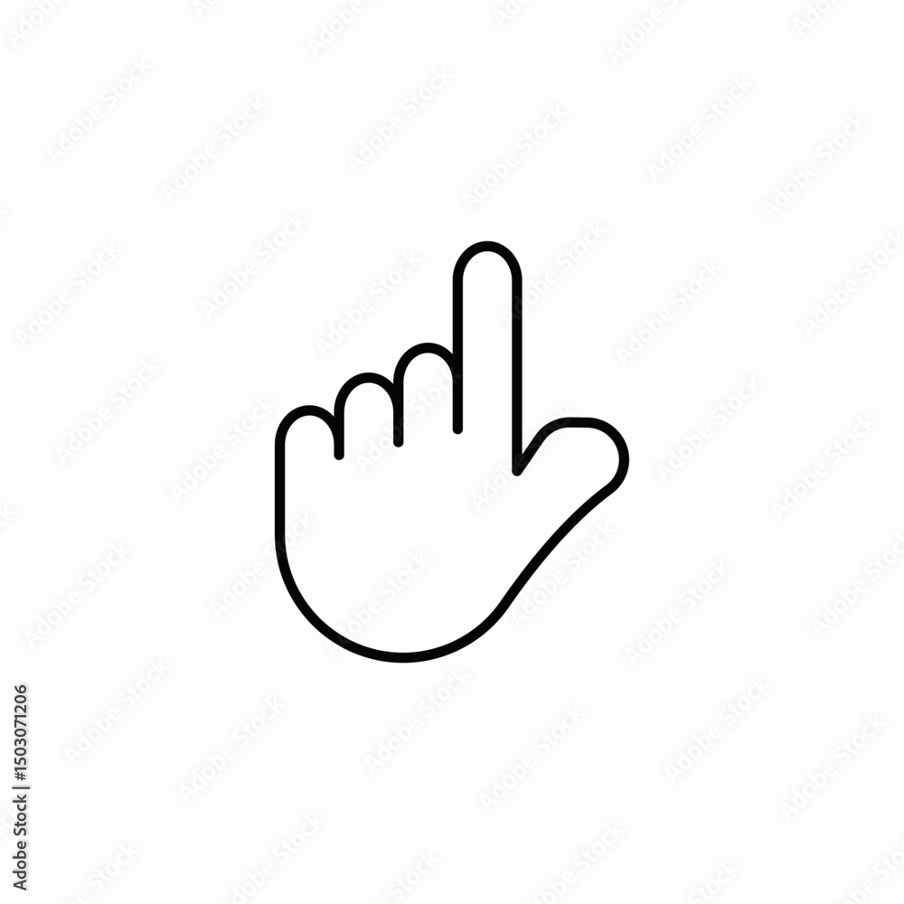 hand cursor icon sign vector hand cursor icon sign vector