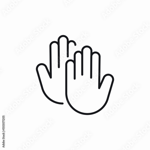 hand palms icon sign vector