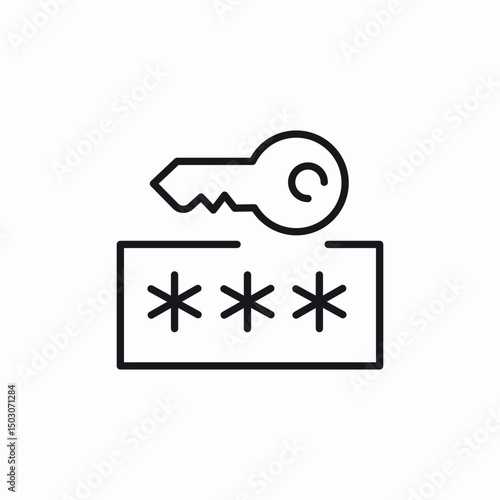 key code icon sign vector