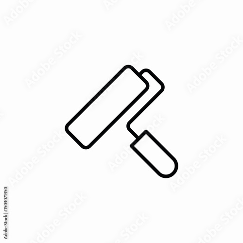 paint roll icon sign vector