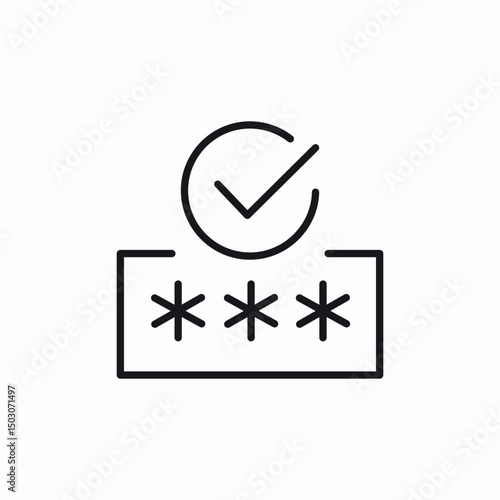 password accepted icon sign vector