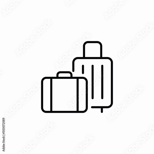 travel luggage icon sign vector