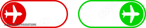 Airplane mode icons on transparent background