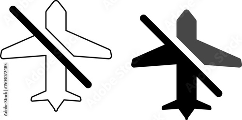 Flight Cancellation No Flights Airplane Travel Restricted Airfare Airport Grounded Plane Journey Halted No Trip Forbidden Departure Delayed