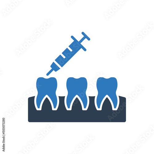 teeth syringe icon - tooth injection icon