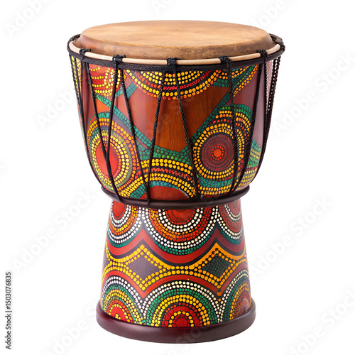 Authentic Australian Aboriginal Drum. PNG.