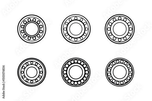 bearing line art vector illustration