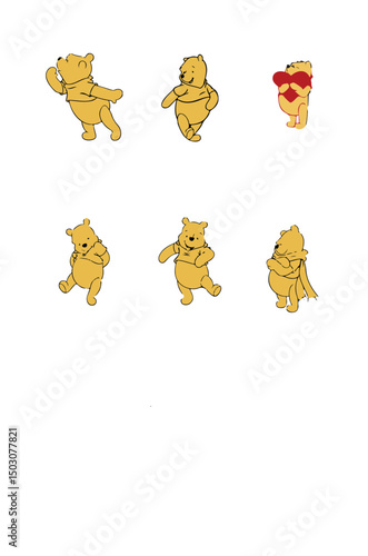 Pooh Bee Group Vector Image
