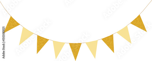 Gold Glitter Triangle Decoration