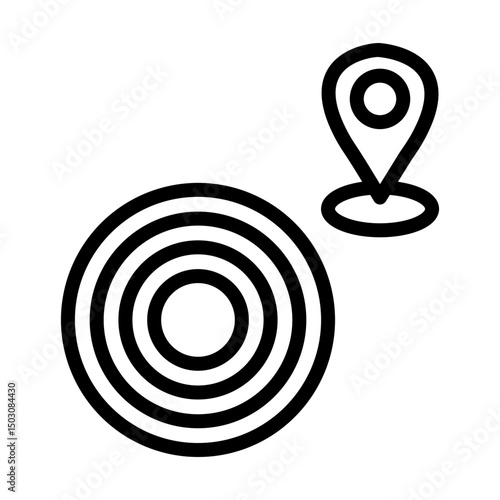 Epicenter line icon