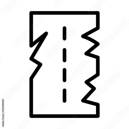 DamagedRoad line icon