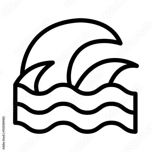 TsunamiWave line icon