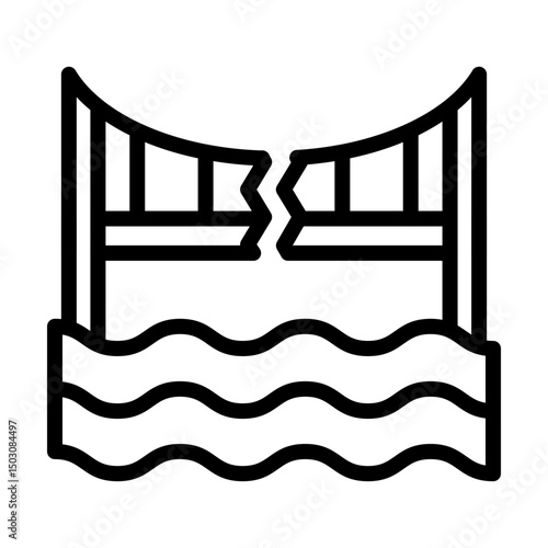 FallenBridge line icon