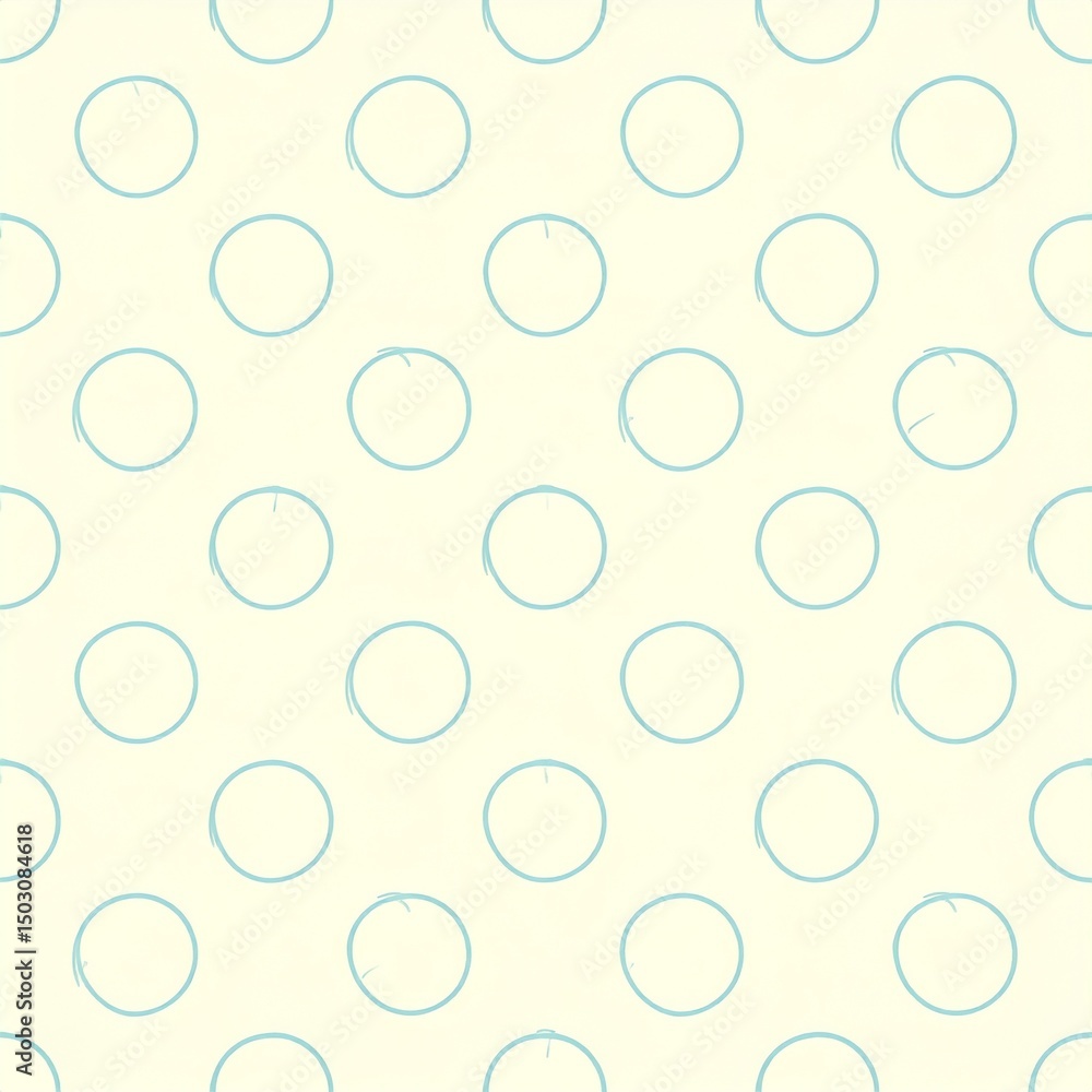 Soft Blue Circle Pattern on Light Cream Background for Seamless Design Use Soft Blue Circle Pattern on Light Cream Background for Seamless Design Use