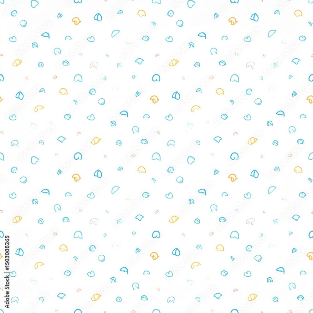 Seamless Pattern of Colorful Geometric Shapes on White Background for Creative Design Projects Seamless Pattern of Colorful Geometric Shapes on White Background for Creative Design Projects