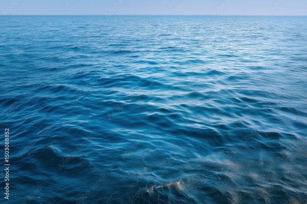 Obraz premium Serene Ocean: A Study in Deep Blue Hues