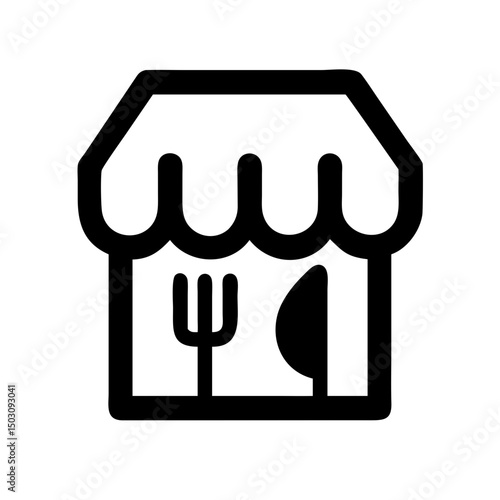 Restaurant icon, simple design, for websites