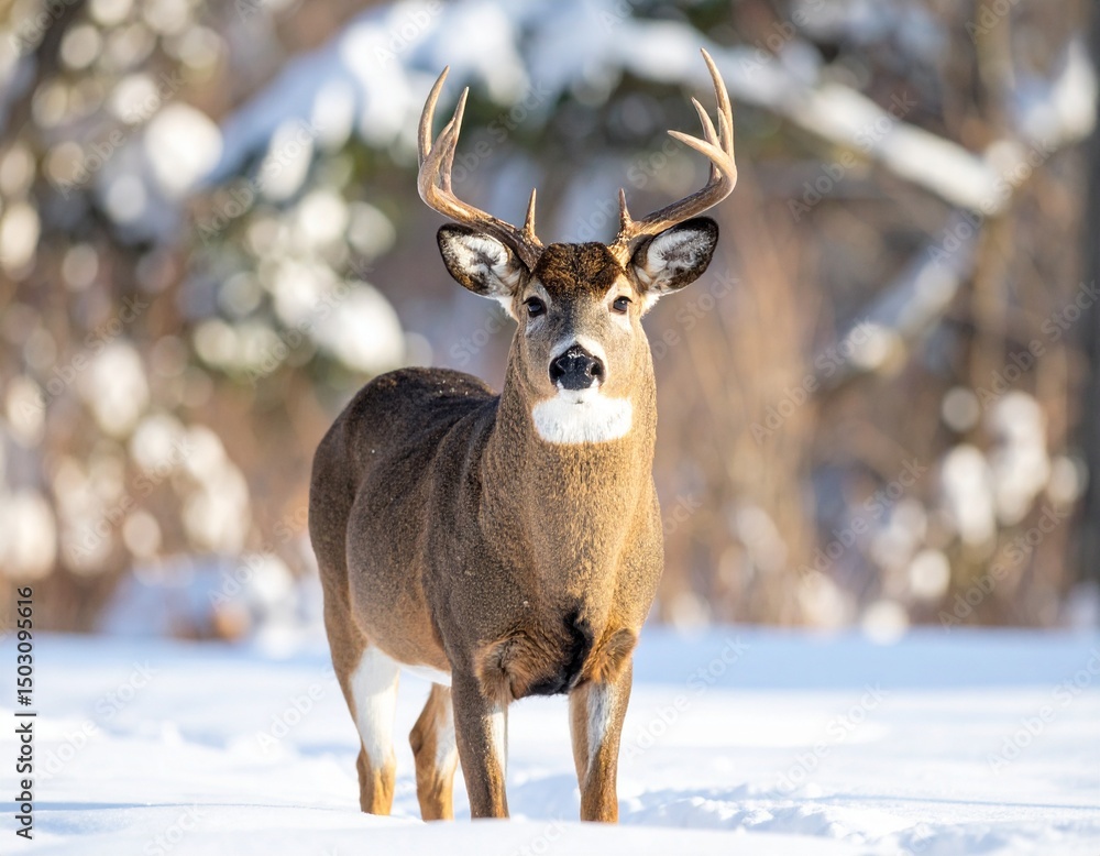 Fototapeta premium Whitetail Deer Trophy Buck in Fall 