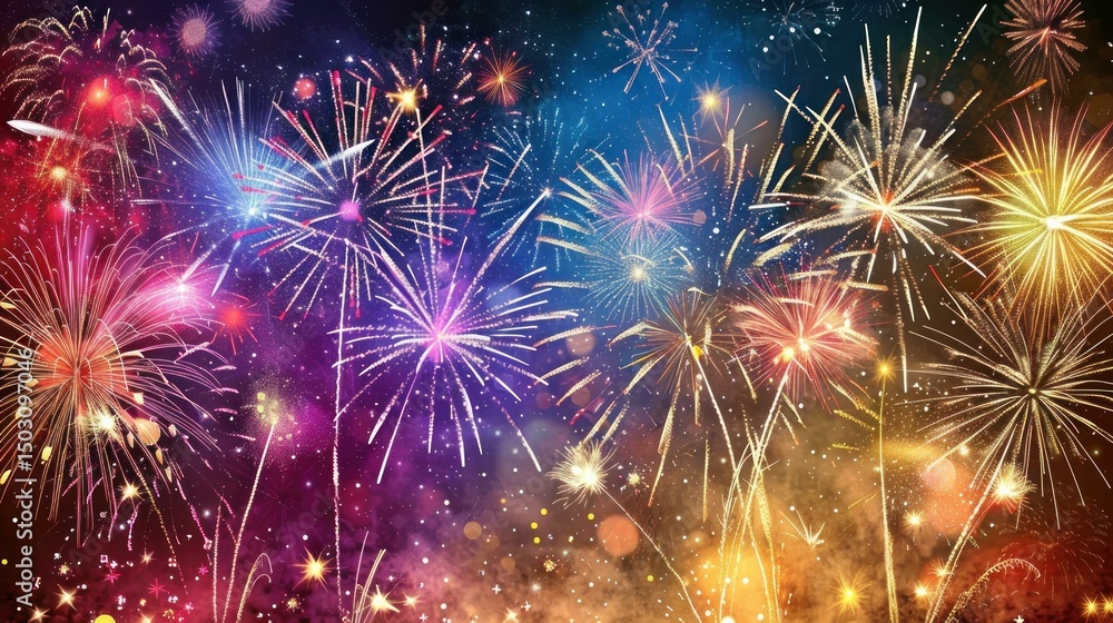 Fototapeta premium Colorful Fireworks Display