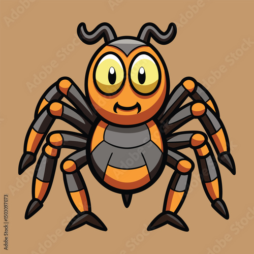 Tarantula vector art illustration.