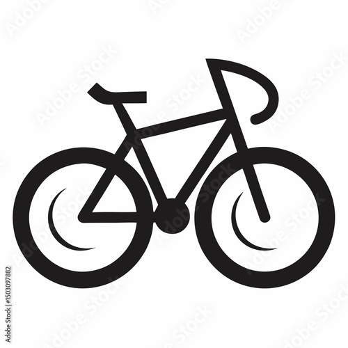 Bicycle Silhouette Logo Icon Design Vector Illust