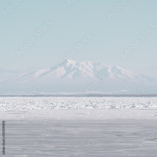 snow covered mountains in Hokkaido Japan
