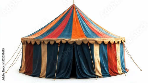 Vintage Circus Tent: A Nostalgic Canvas of Stripes and Wonder