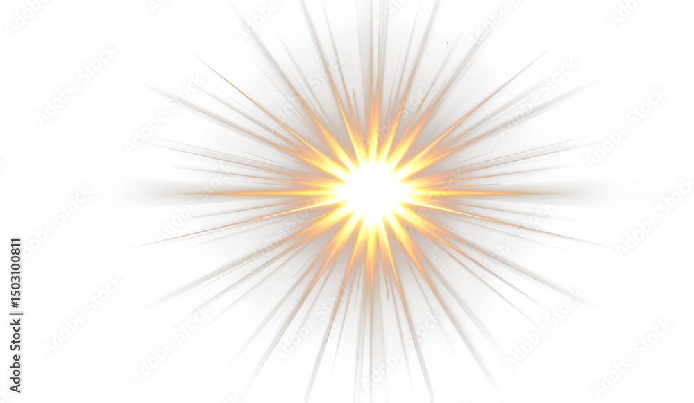 Obraz premium PNG glow and starlight flash with sparkle beam on night background, galaxy starscape with bright light shimmer, magical space shine and isolated starburst design for fantasy use PNG.