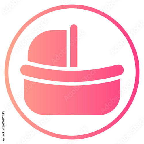 trundle bed gradient icon
