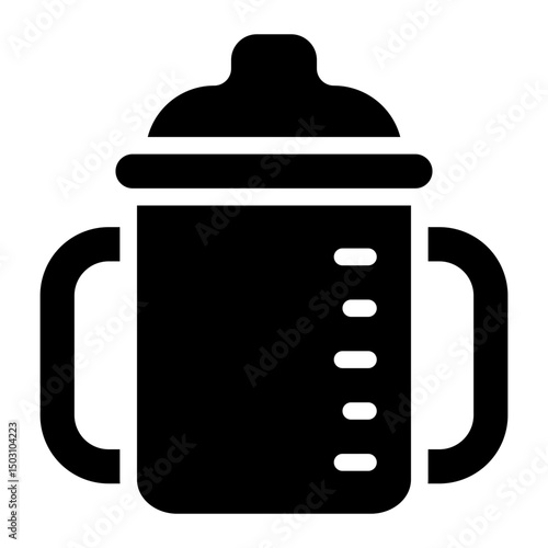 sippy cup glyph icon