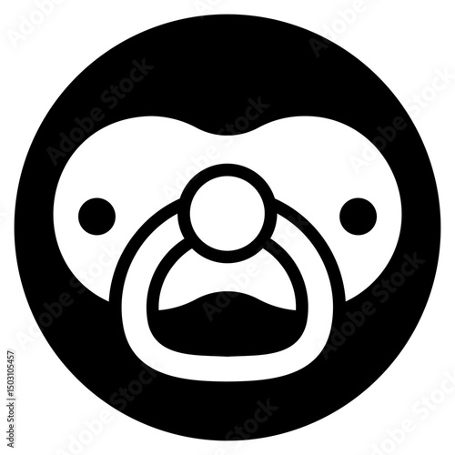 pacifier glyph icon