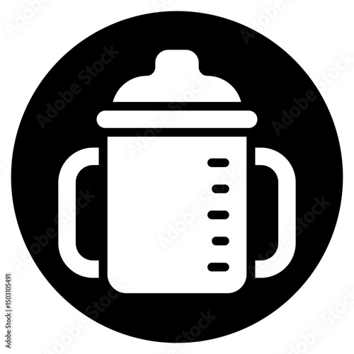 sippy cup glyph icon