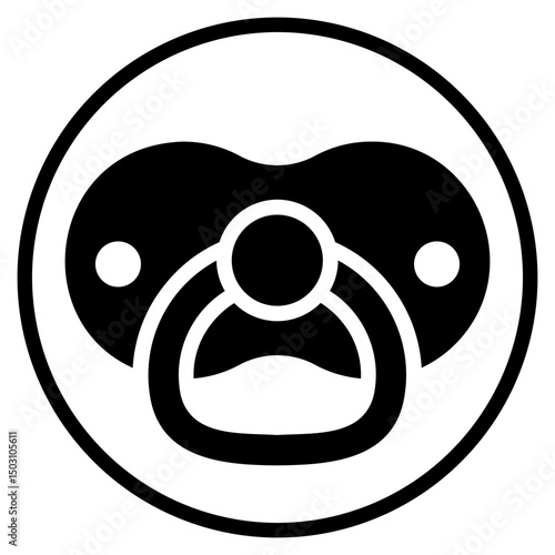 pacifier glyph icon