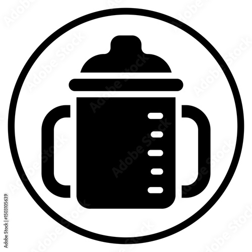 sippy cup glyph icon