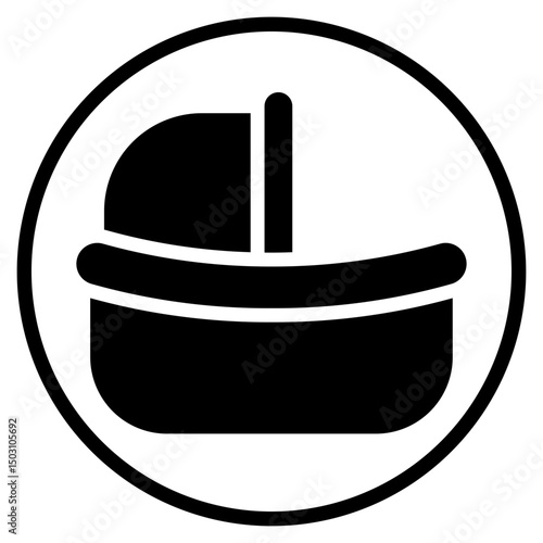 trundle bed glyph icon