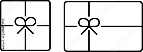 gift box icon set. Gift boxes with ribbon icons. wrapping symbol. Surprising box signs. It conveys celebration
