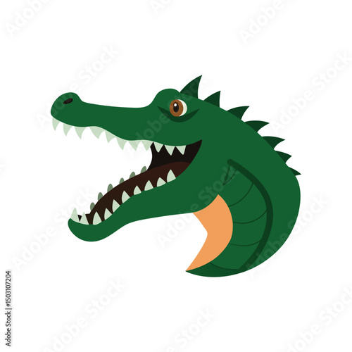 cartoon crocodile with a big smile