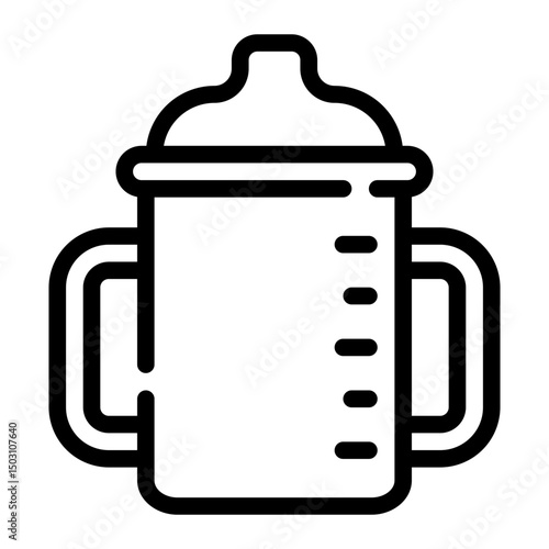 sippy cup line icon