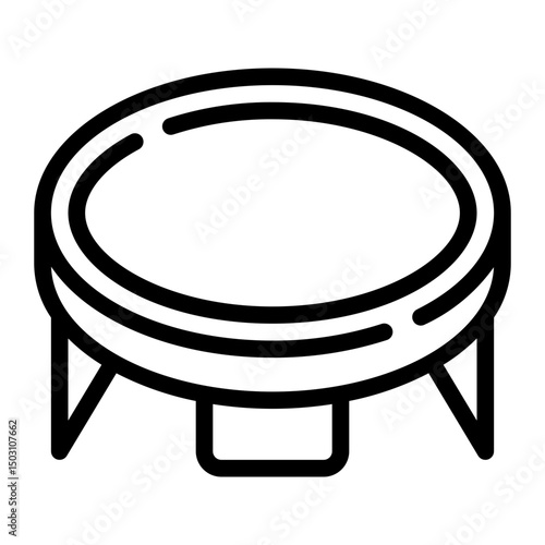 trampolin line icon