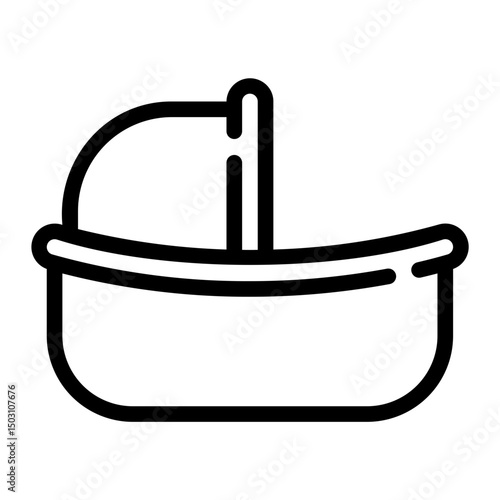 trundle bed line icon