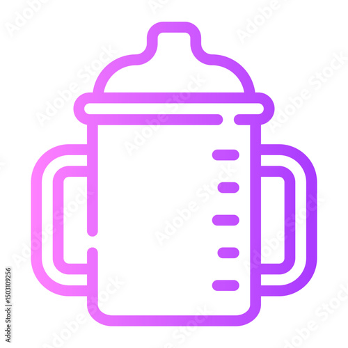 sippy cup gradient icon