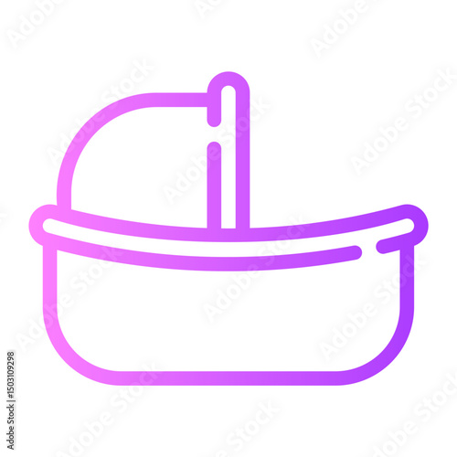 trundle bed gradient icon