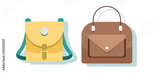 School backpacks set Colorful bags for primary school students