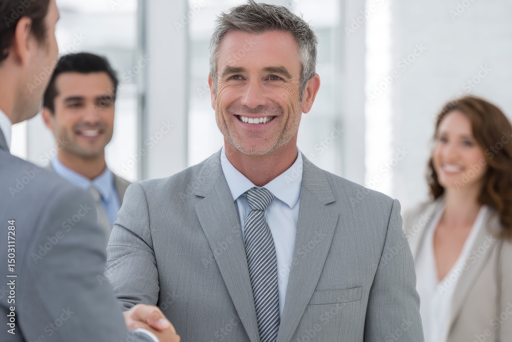 Confident Businessman Handshake: Professional, Successful, and Approachable Confident Businessman Handshake: Professional, Successful, and Approachable