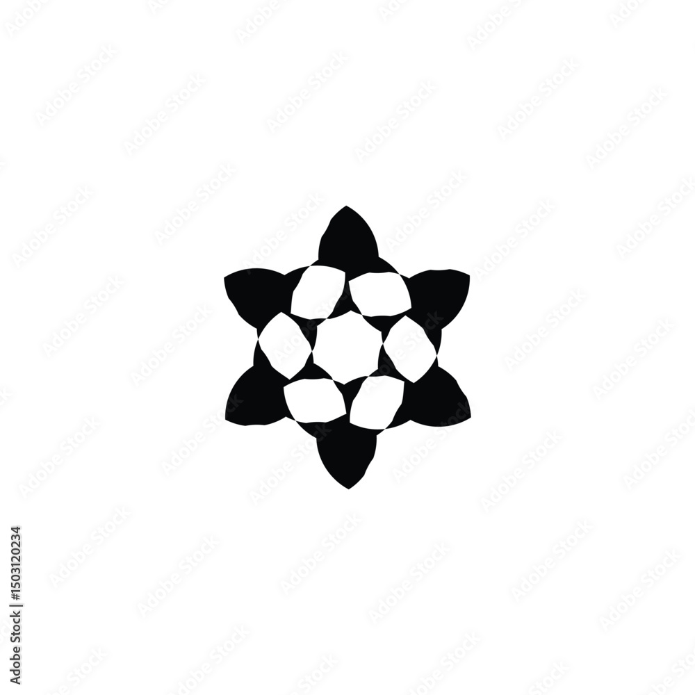 Obraz premium Flower icon logo design. simple flat vector illustration.Abstract flower icon vector illustration.